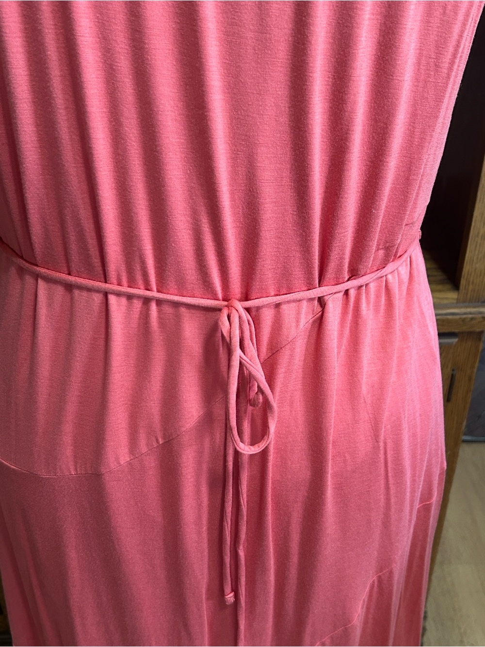 Simply Vera Vera Wang Coral Sleeveless V-Neck Midi  Dress - Picture 15 of 16
